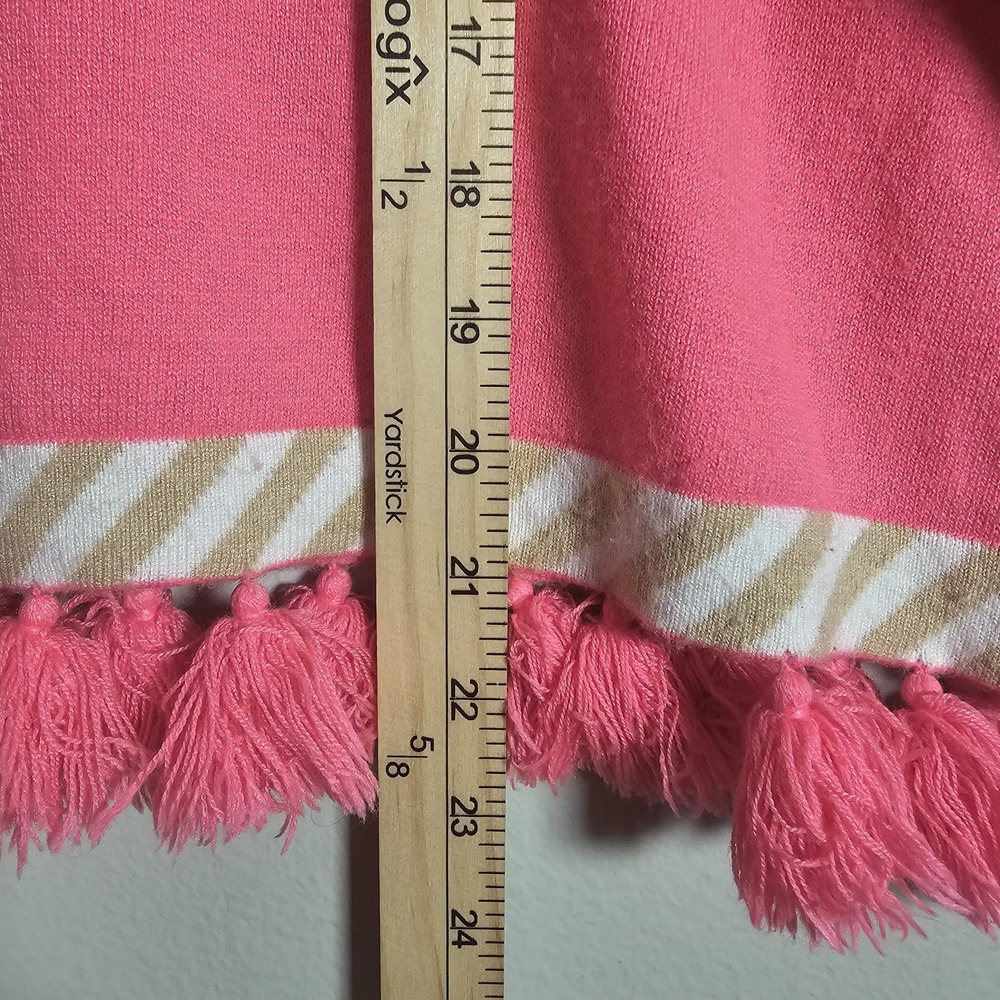 Lilly Pulitzer Womens XS knit Sweater Coral Pink Cashmere Blend Beachy Boho - Picture 6 of 8
